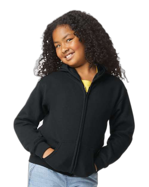 Molleton à Capuchon Heavy Blend™ avec fermeture à glissière complète pour enfants