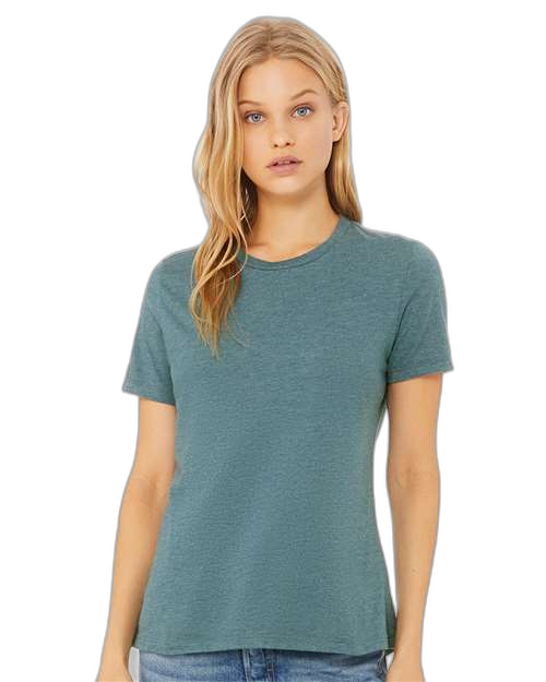 T-shirt CVC cendré à coupe décontractée pour femmes