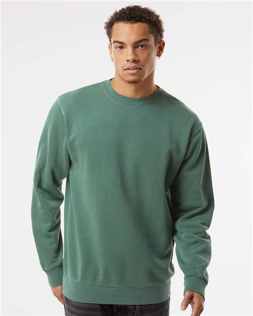 Molleton unisexe à col rond épais teinture par pigment