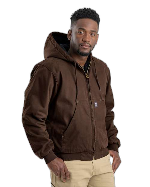 Manteau à capuchon en toile de coton délavé Highland