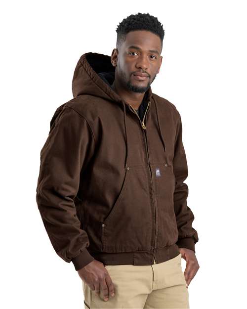 Manteau à capuchon en toile de coton délavé Highland