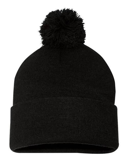 Tuque à pompon et revers 12"