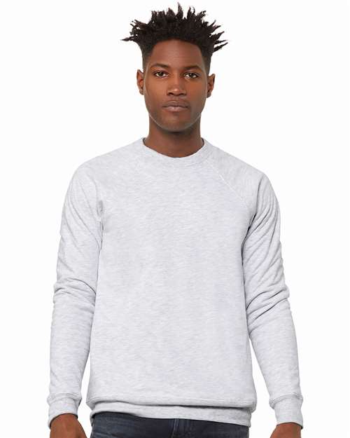 Molleton unisexe à col rond et manches raglan en tissu éponge
