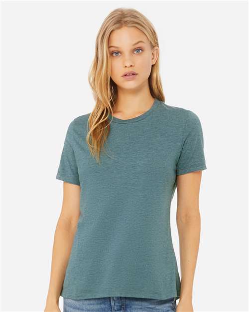 T-shirt CVC cendré à coupe décontractée pour femmes