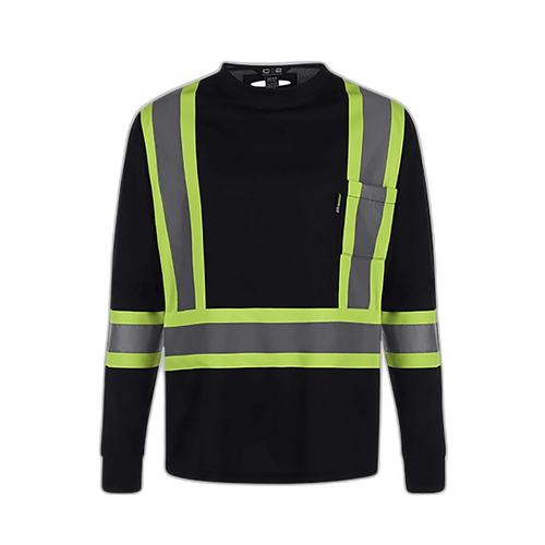 Lookout — Hi-Vis Safety Long Sleeve Shirt — Hi-Vis Workwear personnalisé Drummondville | PrintPress
